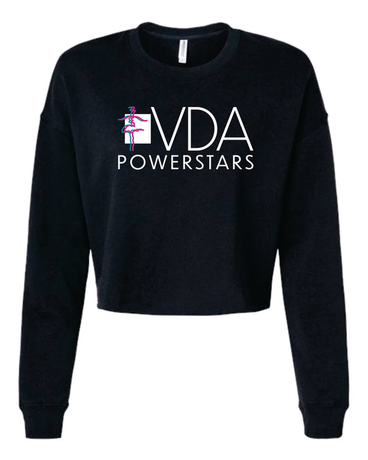 VDA Glitter Logo Lightweight Crop Crewneck Sweatshirt