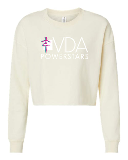 VDA Glitter Logo Lightweight Crop Crewneck Sweatshirt