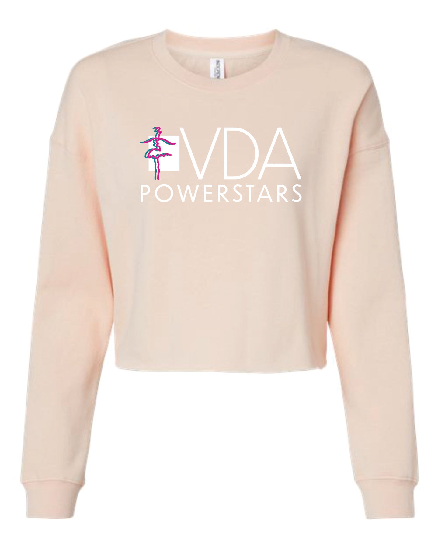 VDA Glitter Logo Lightweight Crop Crewneck Sweatshirt
