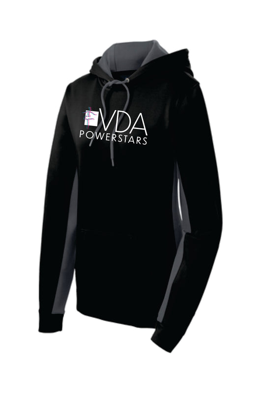 VDA Sport-Tek® Ladies Sport-Wick® Fleece Colorblock Hooded Pullover